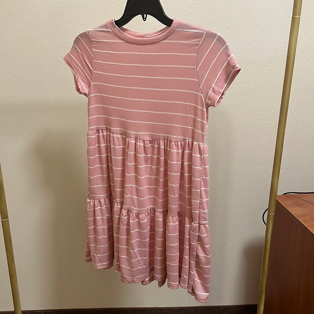 Pink and white striped dress new from TjMaxx